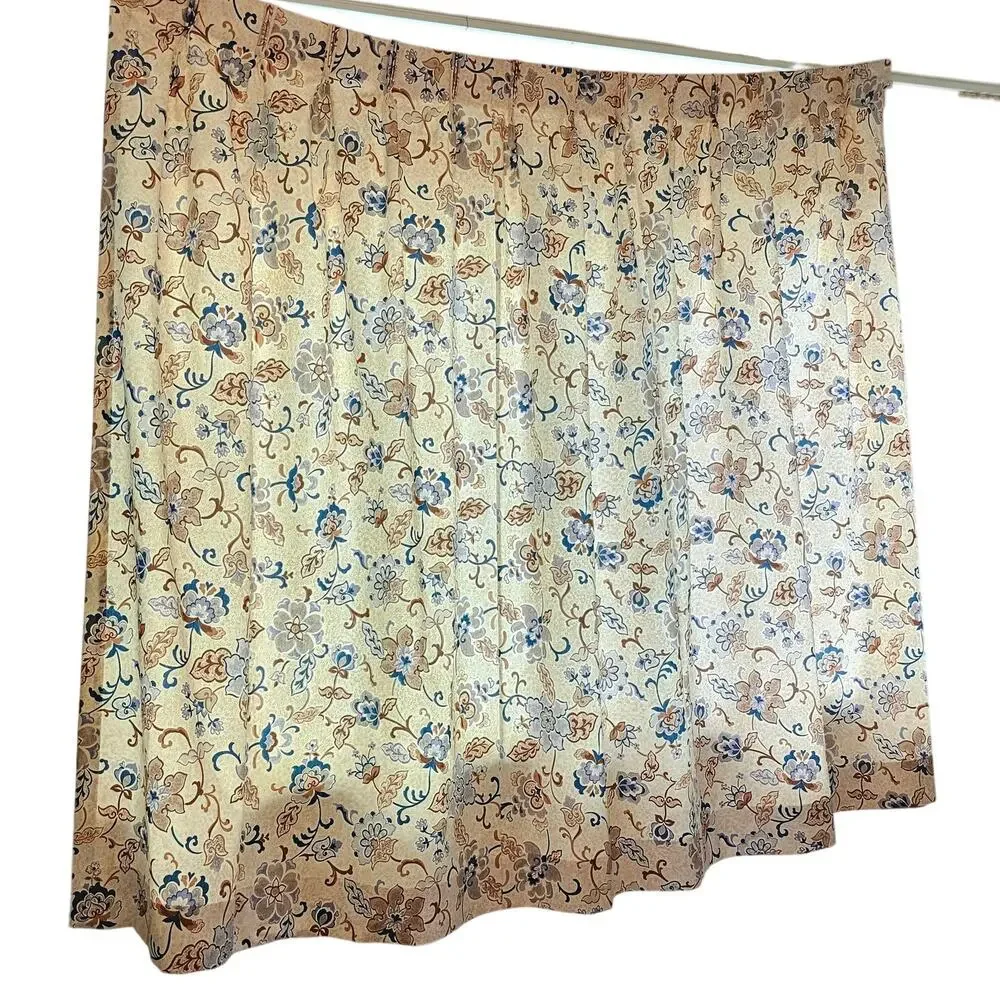 Floral Drapery Panels Pair 64x63